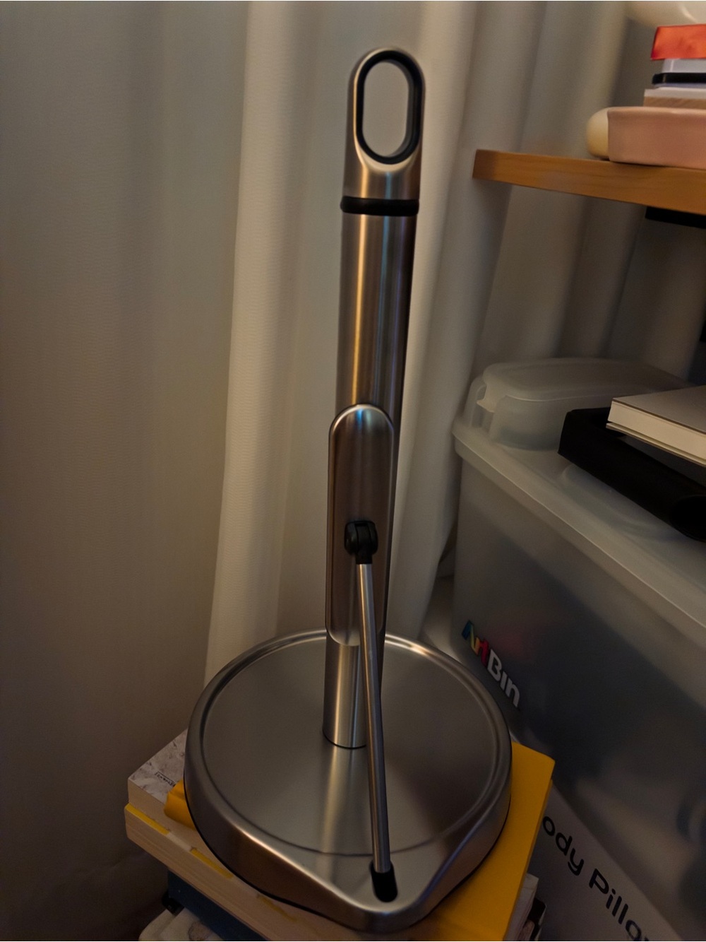 Stainless Steel Paper Towel Holder with Weighted Base - Silver